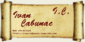 Ivan Cabunac vizit kartica